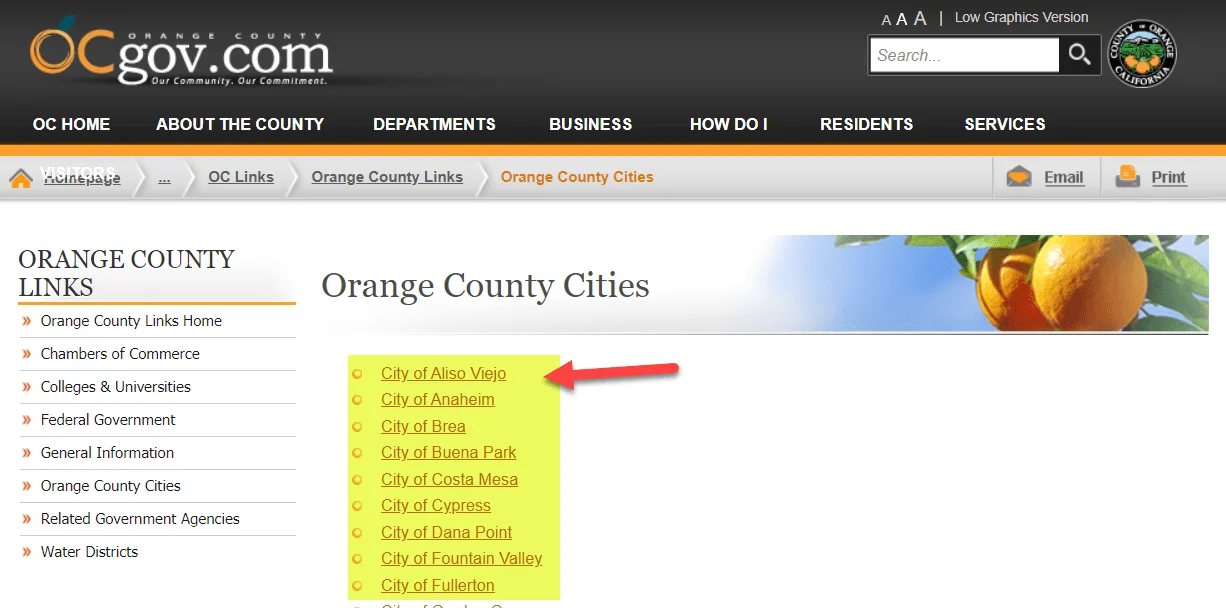 finding cities in a county
